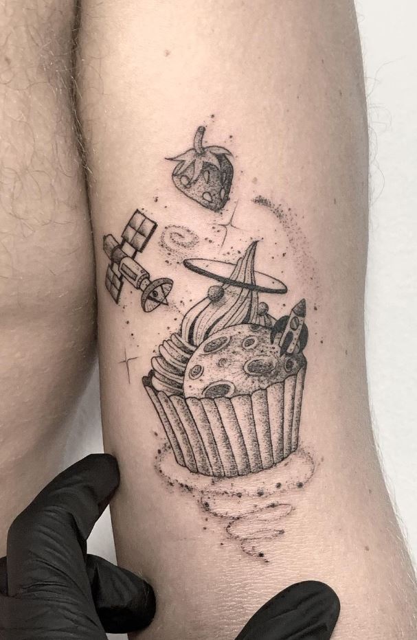 Strawberry cupcake  strawberry cupcake cutetattoo tattooart t   TikTok